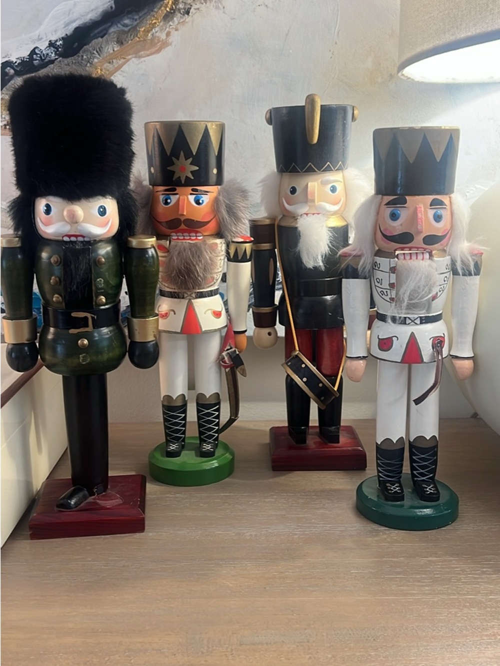 Holiday Nutcracker Soldier Set – Multicolor Wooden Figurines